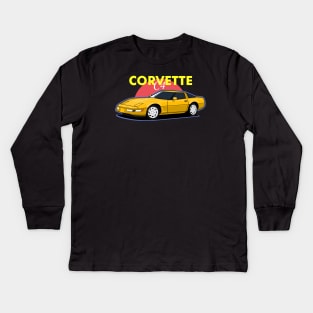 chevy corve c4 American car Kids Long Sleeve T-Shirt